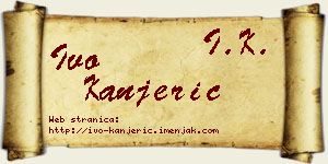 Ivo Kanjerić vizit kartica